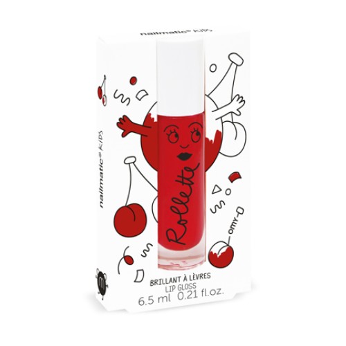 CHERRY Rollette Lip Gloss Vyšnių skonio lūpų blizgesys, 6.5ml