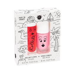 HOLIDAYS Rollette Nail Polish Duo Set Nagų lako ir lūpų blizgio rinkinys, 1vnt 