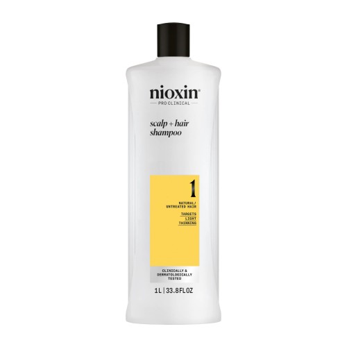 SYSTEM 1 Scalp & Hair Shampoo Šampūnas silpnai retėjantiems plaukams, 1000ml