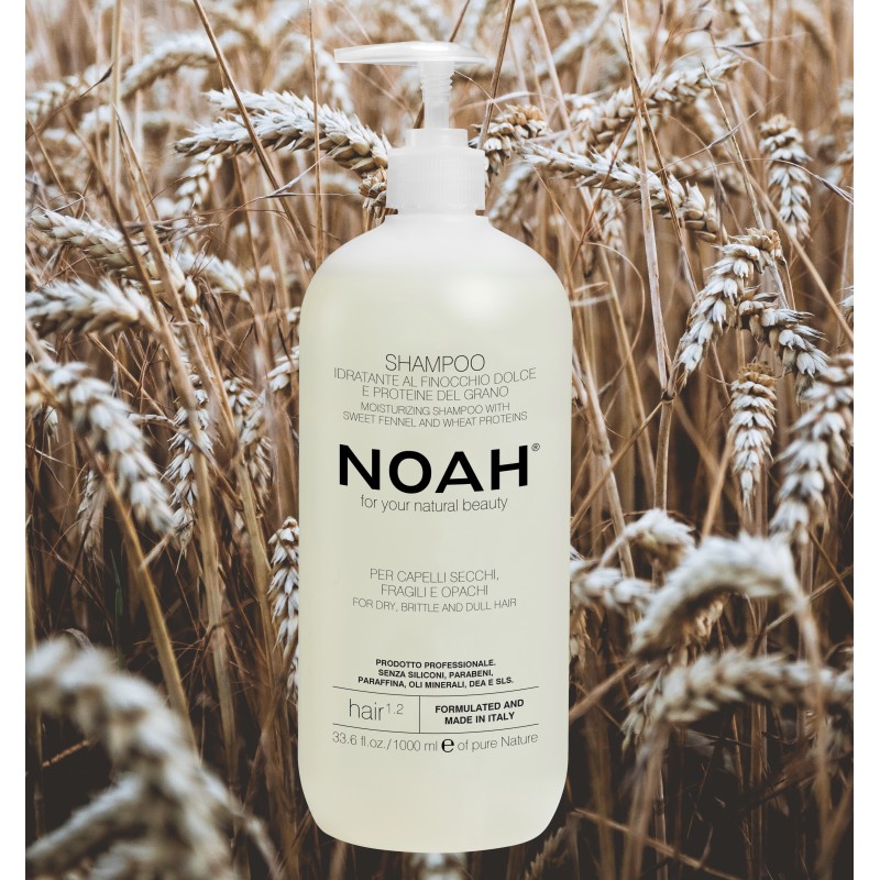 1.2. Moisturizing Shampoo With Sweet Fennel And Wheat Protein Šampūnas sausiems ir lūžinėjantiems plaukams, 1000 ml 