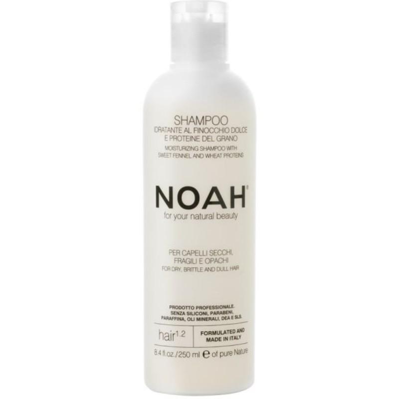 1.2. Moisturizing Shampoo With Sweet Fennel And Wheat Protein Šampūnas sausiems ir lūžinėjantiems plaukams, 250 ml 