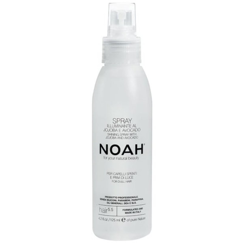 5.5. Shining Spray With Jojoba And Avocado Blizgesio suteikiantis purškiklis plaukams, 125 ml