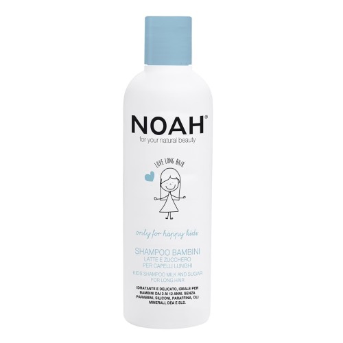 Kids Shampoo Milk And Sugar For Long Hair Vaikiškas šampūnas su pienu ir cukrumi ilgiems plaukams, 250 ml