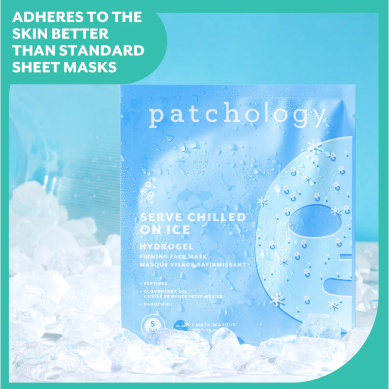 Serve Chilled™ On Ice Firming Face Mask Stangrinamoji hidrogelinė veido kaukė, 1vnt