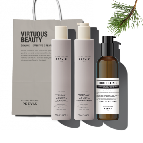 Virtuous Beauty Luscious Curls Set Garbanotų plaukų priežiūros priemonių rinkinys, 1vnt