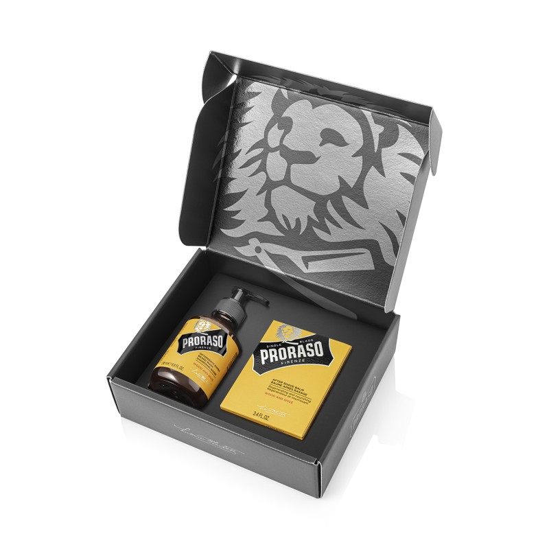 Duo Pack Wood & Spice Beard Balm & Shampoo Barzdos priežiūros rinkinys, 1vnt