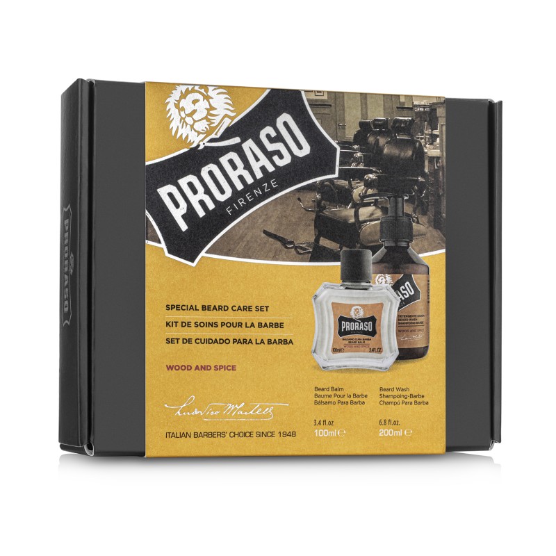 Duo Pack Wood & Spice Beard Balm & Shampoo Barzdos priežiūros rinkinys, 1vnt