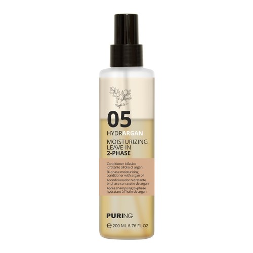 05 HYDRARGAN Moisturizing Leave-In 2-Phase Nenuskalaujamas dvifazis plaukų kondicionierius, 200ml