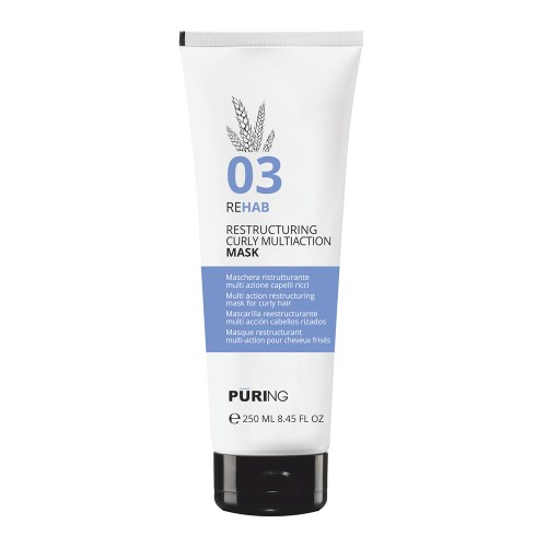 03 REHAB Restructuring Curly Multiaction Mask Atkuriamoji plaukų kaukė, 250ml