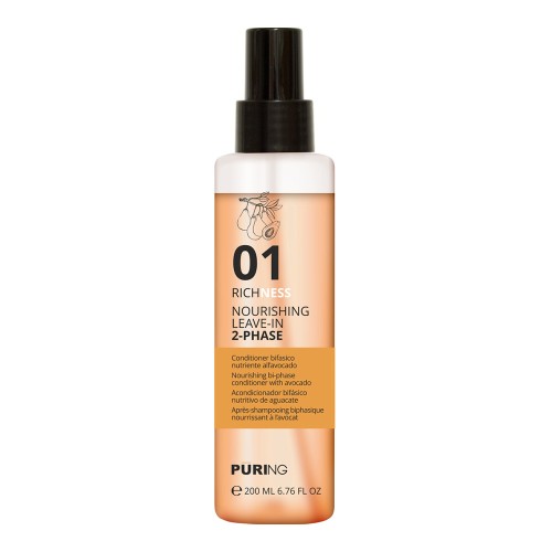 01 RICHNESS Nourishing Leave-In 2-Phase Dvifazis nenuskalaujamas plaukų kondicionierius, 200ml