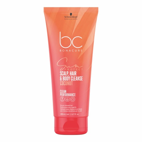 BC SUN Scalp, Hair & Body Cleanse Plaukų ir kūno prausiklis nuo saulės, 200ml