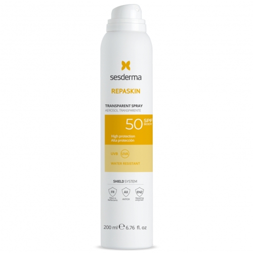 Repaskin Transparent Spray SPF50 Purškiklis kūnui su apsauga nuo saulės, 200ml