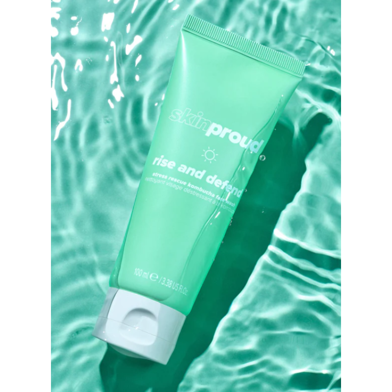 Rise And Defend Stress Rescue Kombucha Face Wash Raminamasis veido prausiklis, 100ml