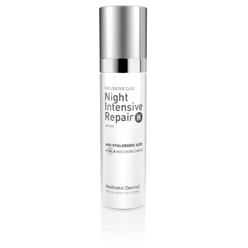 Night Intensive Repair Serum With Hyaluronic Acid Drėkinamasis veido serumas, 50ml