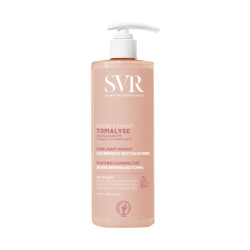 Topialyse Soothing Cleansing Care Balzaminis kūno prausiklis sudirgusiai, alergiškai, atopiškai odai, 400ml