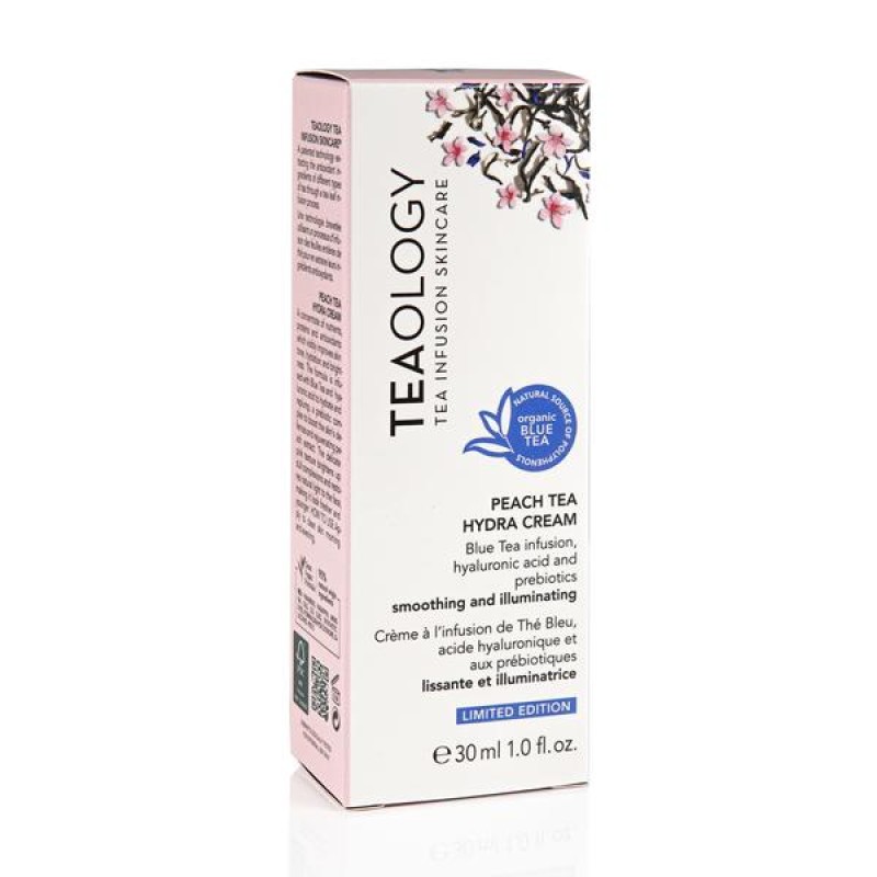 Peach Tea Hydra Cream Drėkinamasis veido kremas su mėlynosios arbatos tinktūra, hialurono rūgštimi ir prebiotikais, 30ml