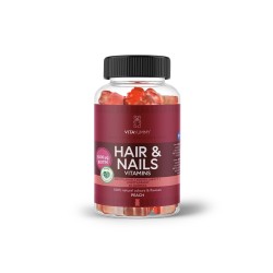 Hair & Nails Vitamins Multivitaminai su biotinų plaukams ir nagams, persikų skonio, 60 vnt 