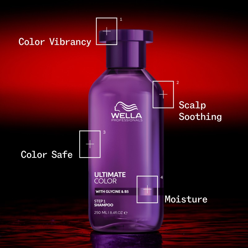 Ultimate Color Shampoo Dažytų plaukų šampūnas be sulfatų. 1000ml