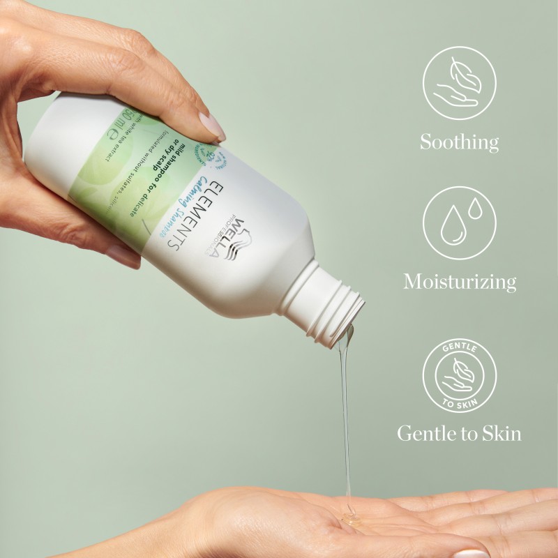 ELEMENTS Calming Shampoo Refill Raminamojo šampūno sausai galvos odai papildymas, 1000ml
