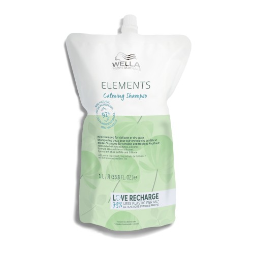 ELEMENTS Calming Shampoo Refill Raminamojo šampūno sausai galvos odai papildymas, 1000ml