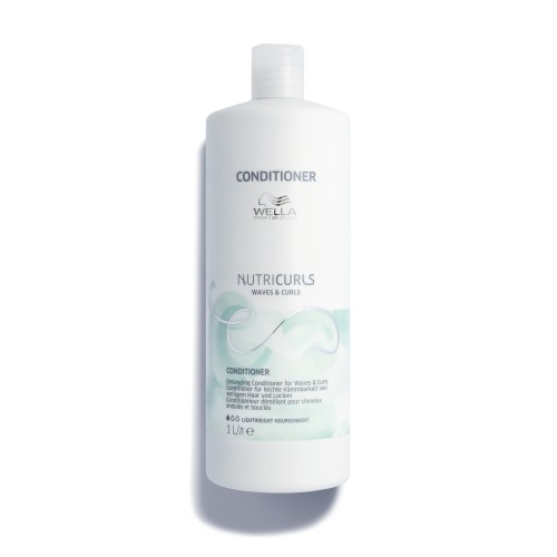 NUTRICURLS Waves & Curls Conditioner Maitinamasis kondicionierius garbanotiems ir banguotiems plaukams, 1000ml