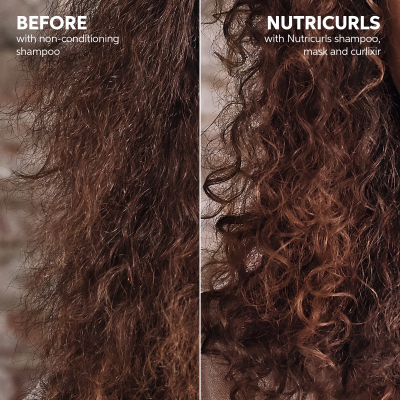 NUTRICURLS Curls Curlixir Balm Maitinamasis nenuplaunamas balzamas garbanotiems plaukams, 150ml