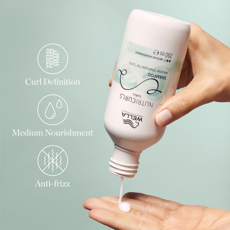 NUTRICURLS Curls Micellar Shampoo Micelinis šampūnas garbanotiems plaukams, 1000ml