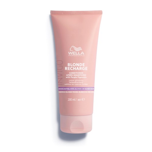 INVIGO Blonde Recharge Purple Conditioner Geltoną atspalvį neutralizuojantis kondicionerius, 200ml