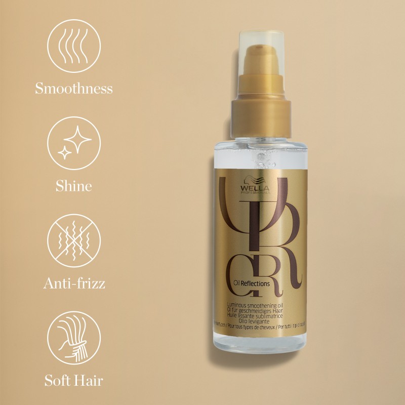 Oil Reflections Luminous Smoothing Oil Žvilgesio suteikiantis lyginamasis aliejus plaukams, 30 ml