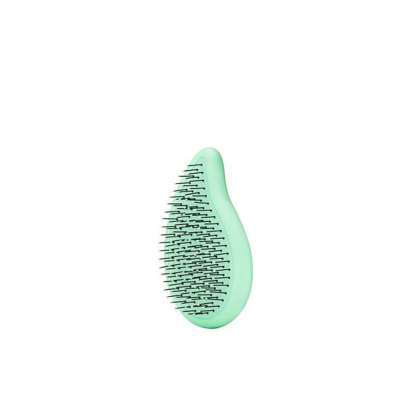 Go Green Palm Detangler Green Kišeninis plaukų šepetys su arbatmedžio aliejumi, 1vnt