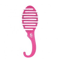 Retail Shower Detangler Pink Glitter Plaukų šepetys šlapiems plaukams, 1vnt 