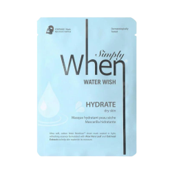Simply Water Wish Drėkinanti itin minkštos medvilnės veido kaukė, 1vnt 