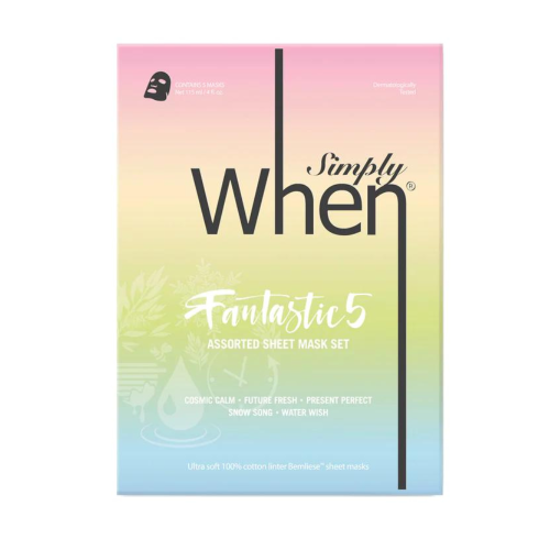 Simply Fantastic 5 Lakštinių veido kaukių rinkinys, 5vnt