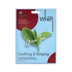 Simply Green Tea Soothing & Relaxing Veganiška raminanti veido kaukė, 1vnt 