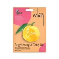 Simply Citron Brightening & Tone Up Veganiška skaistinamoji veido kaukė, 1vnt 