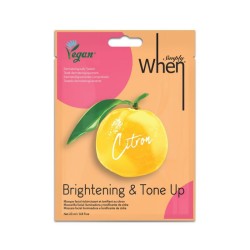 Simply Citron Brightening & Tone Up Veganiška skaistinamoji veido kaukė, 1vnt 