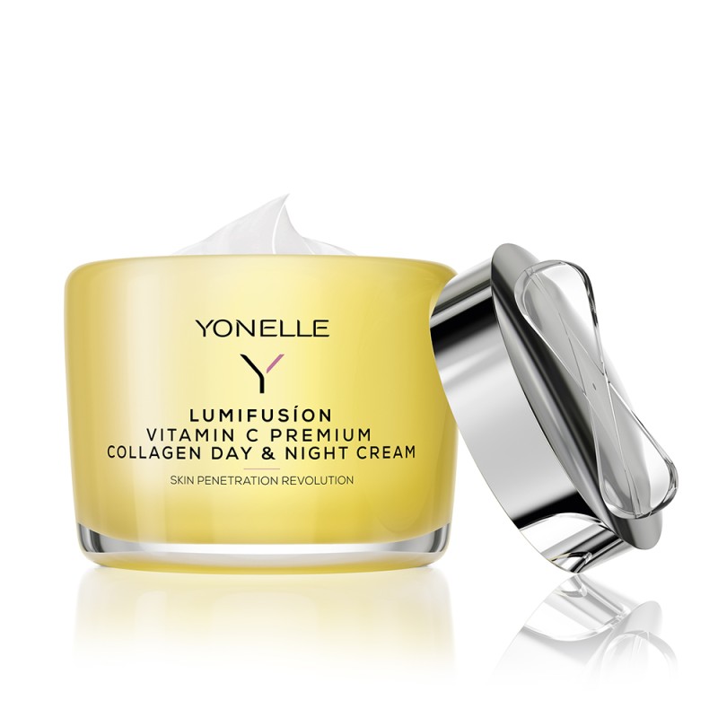 Lumifusion Vitamin C Premium Collagen Day & Night Cream Skaistinamasis kremas su vitaminu C, 55ml