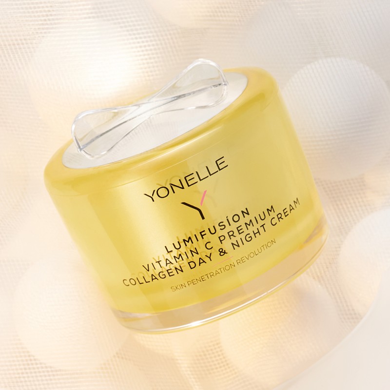 Lumifusion Vitamin C Premium Collagen Day & Night Cream Skaistinamasis kremas su vitaminu C, 55ml