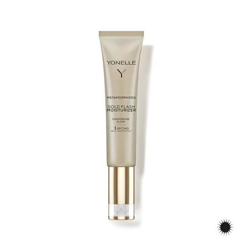 Metamorphosis Gold Flash Moisturizer Champagne Glow Spindesio suteikianti drėkinamoji veido priemonė, 25ml